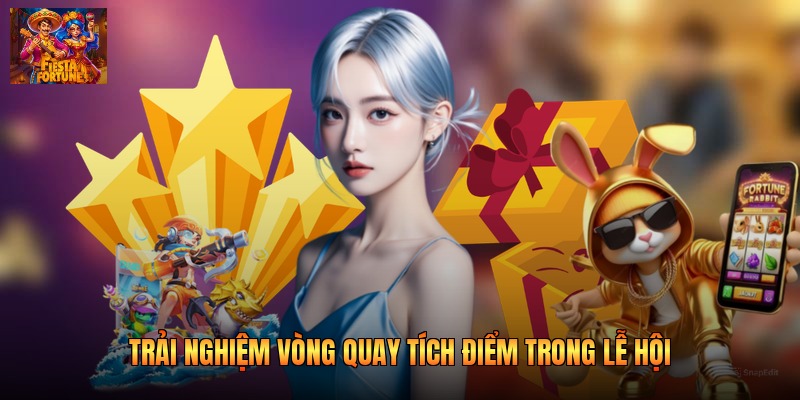 Trải nghiệm vòng quay tích điểm trong lễ hội